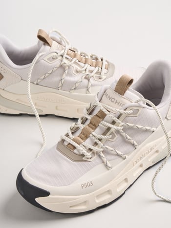 P503 zapatilla hombre rail en tejido multicolor beige Panchic