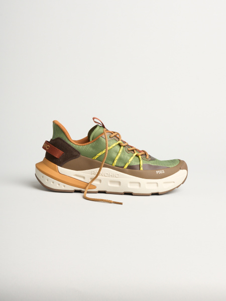 P503 sneaker uomo rail Panchic in tessuto multicolor oliva-marrone