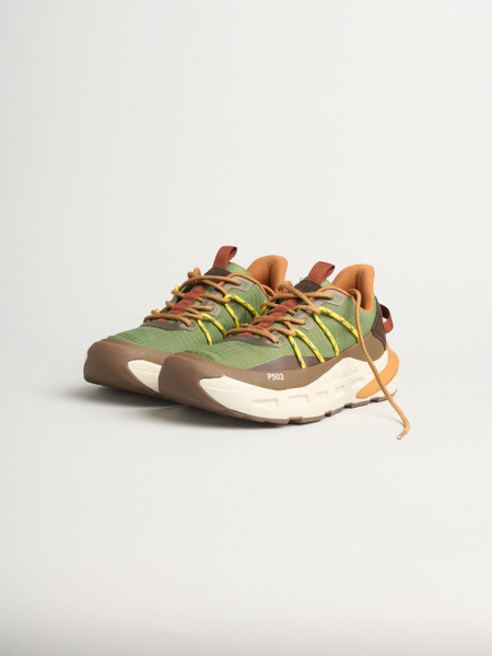 P503 sneaker uomo rail Panchic in tessuto multicolor oliva-marrone