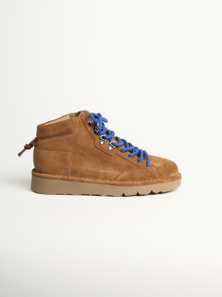 P007 polacchino uomo clay Panchic in camoscio foderato in microfibra cognac