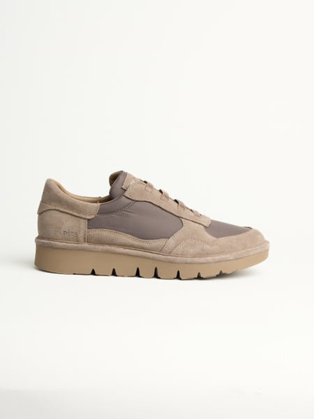P005 slip-on uomo wave Panchic in nylon e camoscio noce