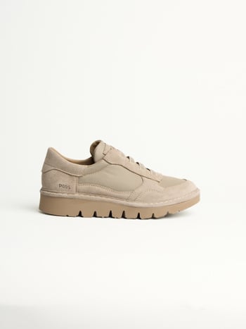 P005 wave- woherren slipper Panchic aus nylon und wildleder taubengrau